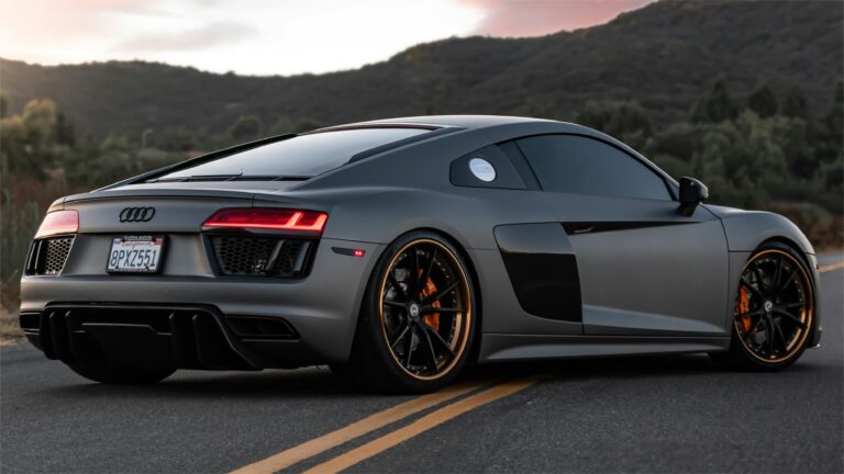 audi car on road